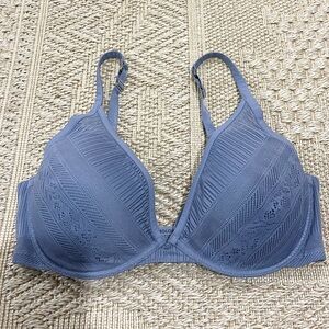 Thirdlove Everyday Lace Plunge Bra Women’s size 36E Periwinkle Blue